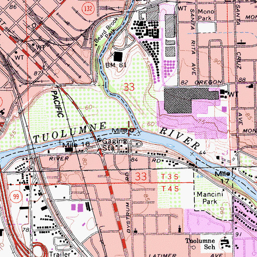 Topographic Map of Dry Creek, CA