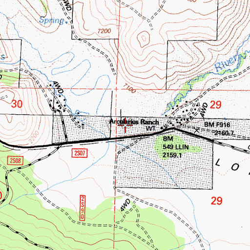 Topographic Map of Dry Creek, CA