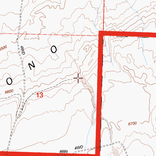 Topographic Map of Dry Creek, CA