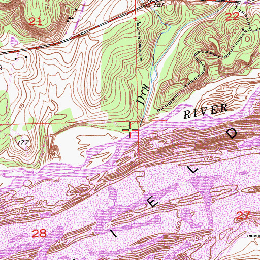 Topographic Map of Dry Creek, CA