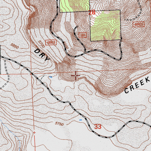 Topographic Map of Dry Creek Rim, CA