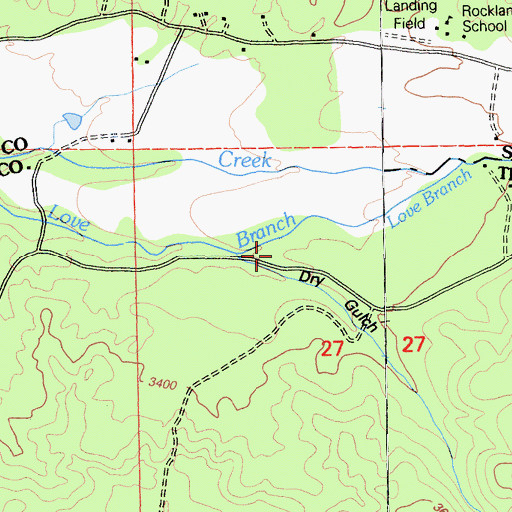 Topographic Map of Dry Gulch, CA