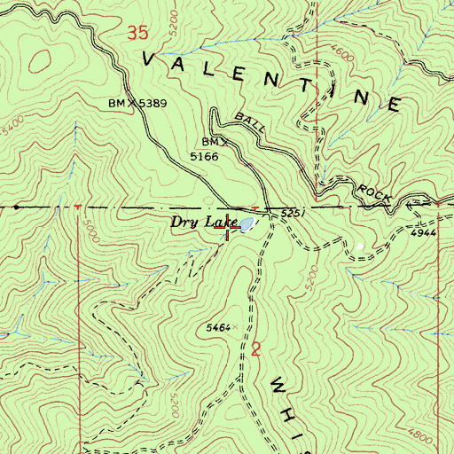 Topographic Map of Dry Lake, CA
