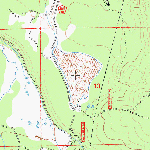 Topographic Map of Dry Lake, CA