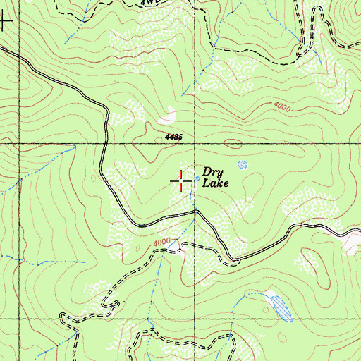 Topographic Map of Dry Lake, CA