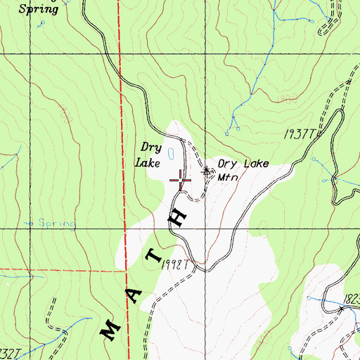 Topographic Map of Dry Lake Lookout, CA