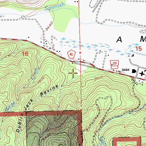 Topographic Map of Dublin Jack Ravine, CA