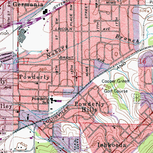Topographic Map of Greater Shiloh Baptist Church, AL