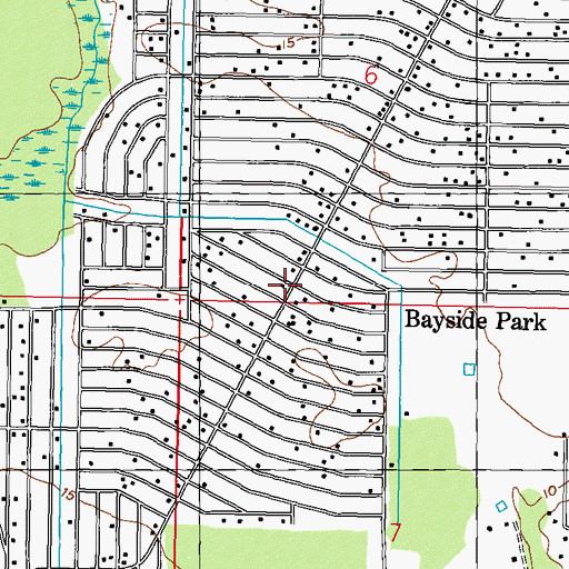 Topographic Map of Bayside Baptist Church, MS