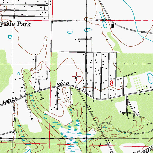 Topographic Map of Saint Anns and Saint Johns Catholic Church, MS