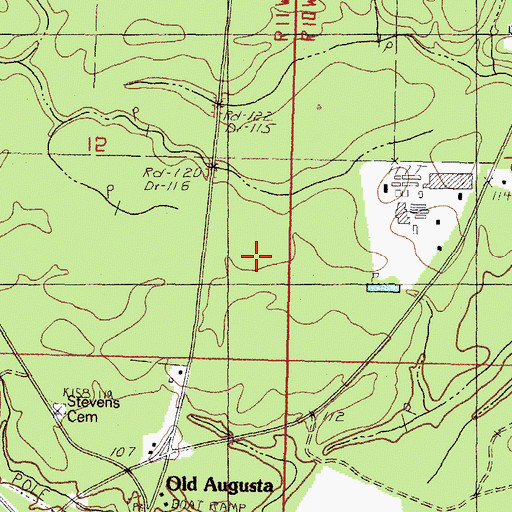 Topographic Map of Biloxi Regional Sewer Treatment Plant West, MS