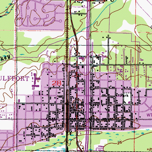 Topographic Map of Apostolic Church of Grace Pentecostal Assemblies of the World, MS