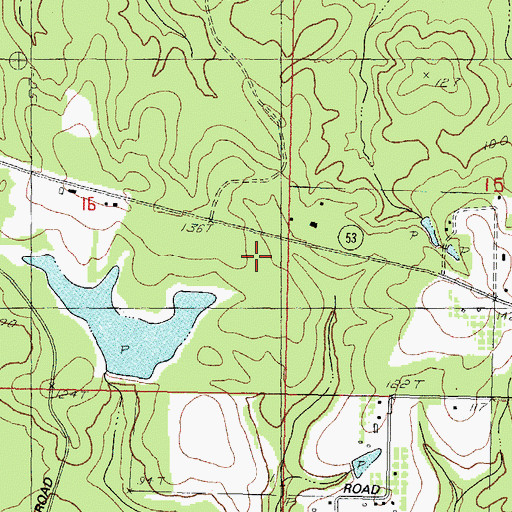 Topographic Map of Campground Baptist Church, MS