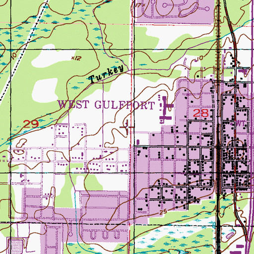 Topographic Map of Ebenezer Baptist Church, MS