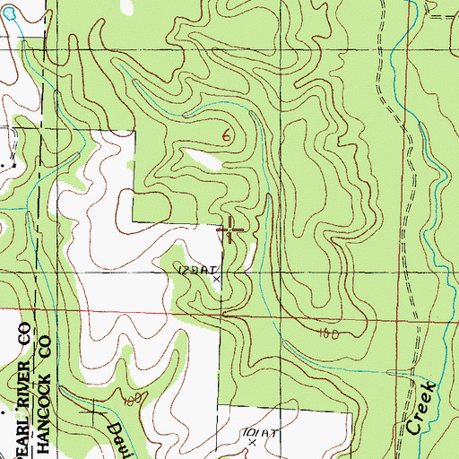 Topographic Map of Deer Park Phase III Mobile Home Park, MS