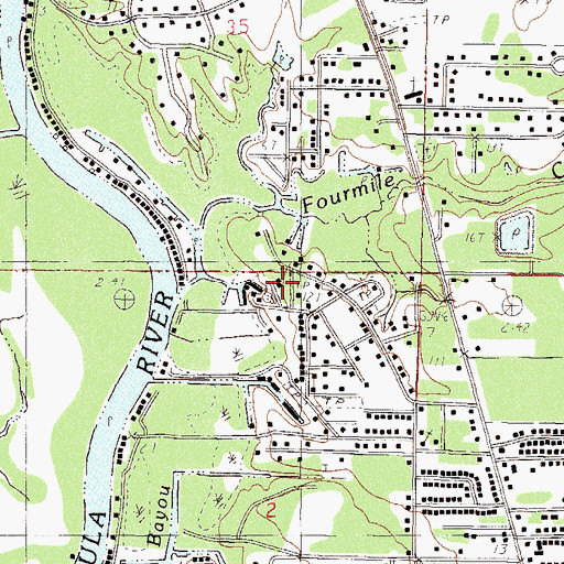 Topographic Map of Ferguson's Mobile Home Park, MS