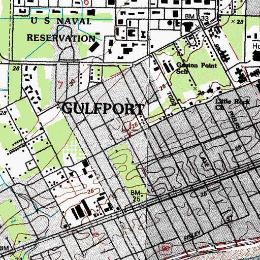 Topographic Map of Pillar of Truth Christian Ministries, MS