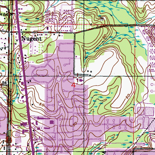 Topographic Map of Saint Joseph Catholic Church, MS