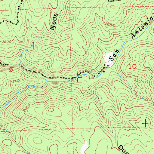 Topographic Map of Dunlap Gulch, CA