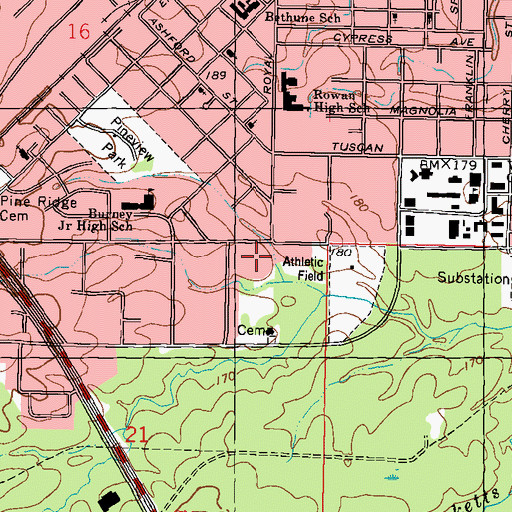 Topographic Map of Holy Place Worship Center, MS