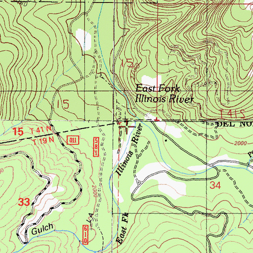Topographic Map of Dunn Creek, CA