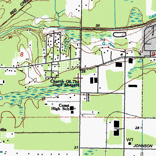 Topographic Map of Church of the Good Shepherd, MS