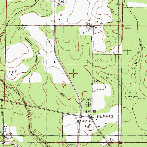 Topographic Map of Leisure Lake Resort Recreational Vehicle Park, MS