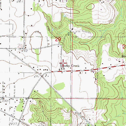 Topographic Map of Family Life Fellowship Church, MS