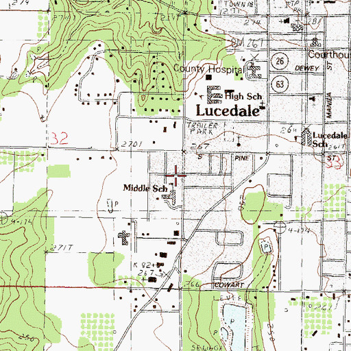 Topographic Map of New Testament Church of God, MS