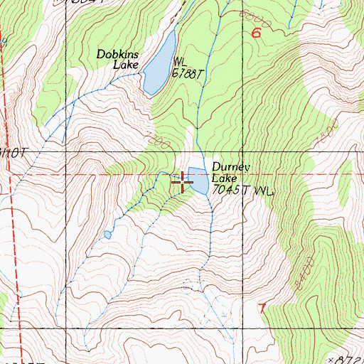 Topographic Map of Durney Lake, CA