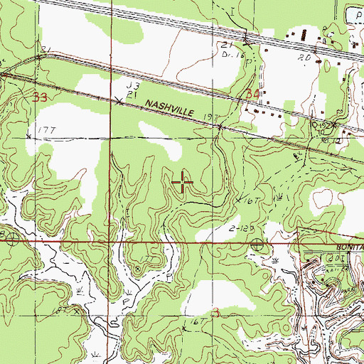 Topographic Map of Shell Landing Golf Club, MS