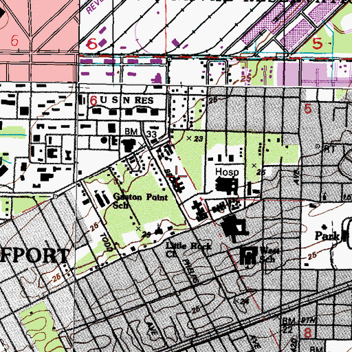 Topographic Map of The Boyington Nursing Home Center, MS