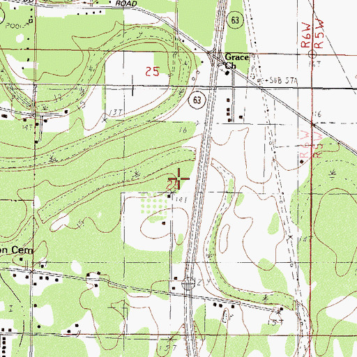 Topographic Map of New Horizon Ministries Church, MS