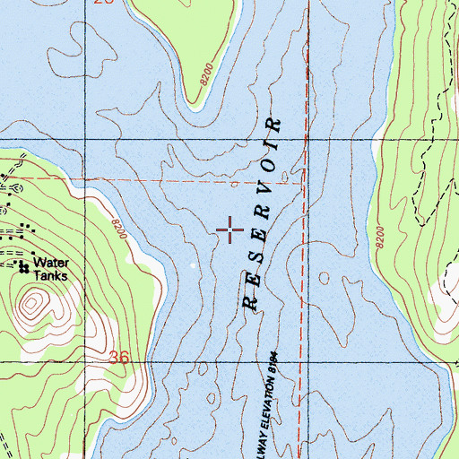 Topographic Map of Dusy Creek, CA