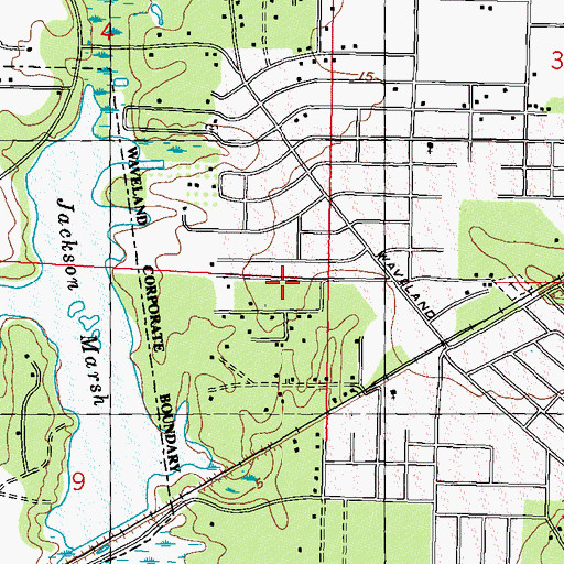 Topographic Map of Church of the Living God, MS
