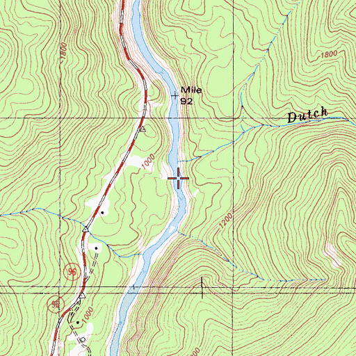 Topographic Map of Dutch Creek, CA