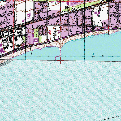 Topographic Map of Courthouse Road Pier, MS