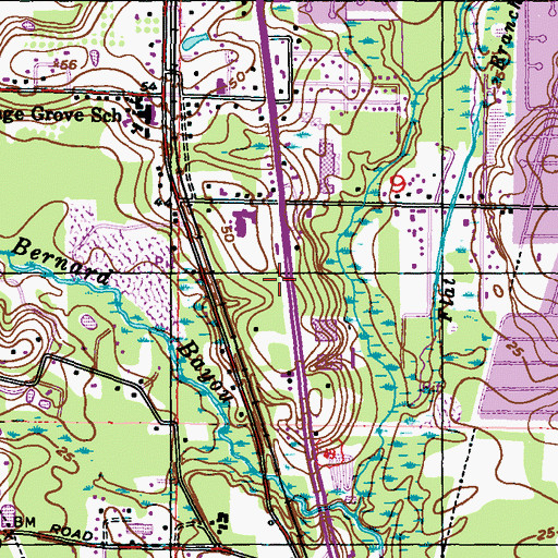 Topographic Map of Crosspoint Church, MS