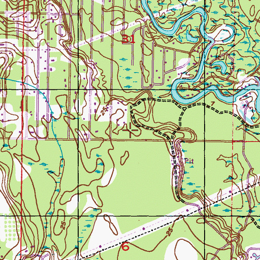 Topographic Map of First Presbyterian Church, MS