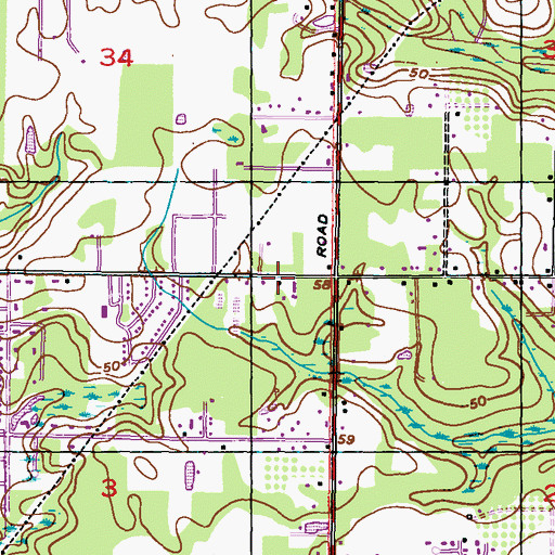 Topographic Map of Saint Luke Missionary Baptist Church, MS