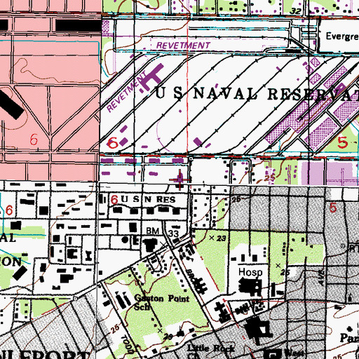 Topographic Map of Seabee Memorial Chapel Church, MS