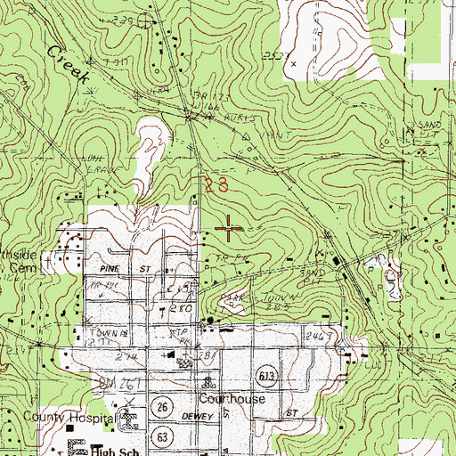 Topographic Map of George County Community Work Center, MS