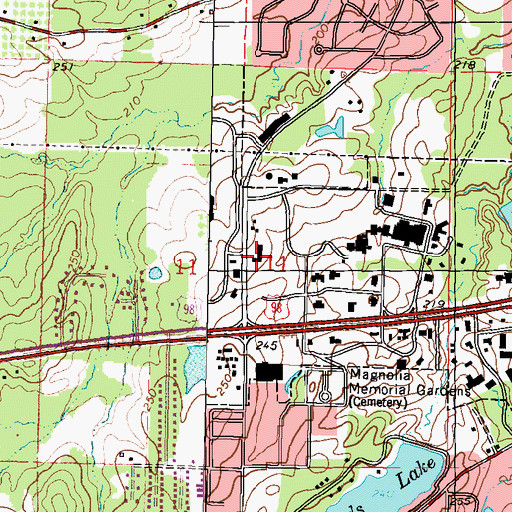 Topographic Map of Immanuel Baptist Church, MS