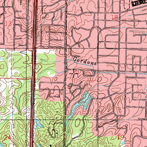 Topographic Map of Lincoln Road Baptist Church, MS