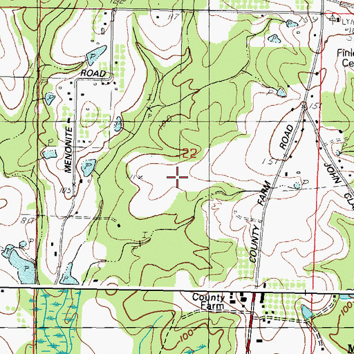 Topographic Map of Harrison County Fairgrounds, MS