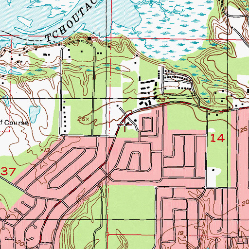 Topographic Map of Harrison County Library System Margaret S Sherry Memorial Library, MS
