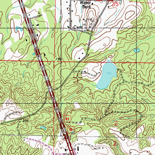 Topographic Map of Hattiesburg - Forrest County Industrial Park, MS
