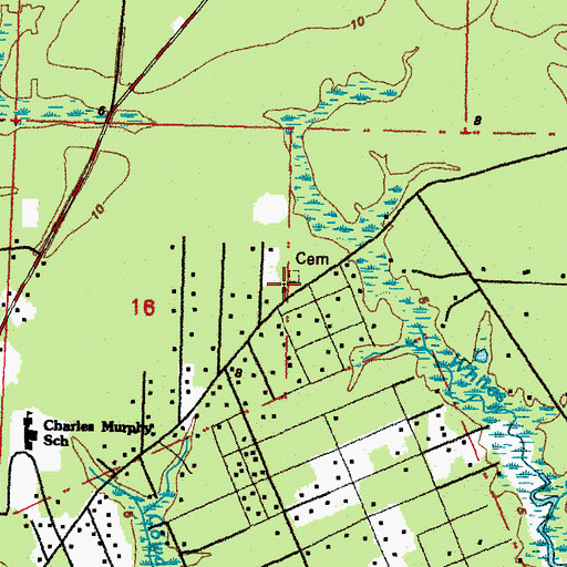Topographic Map of New Hope Baptist Church, MS