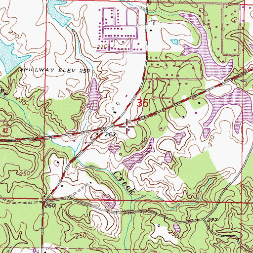 Topographic Map of Church of Christ of Petal, MS