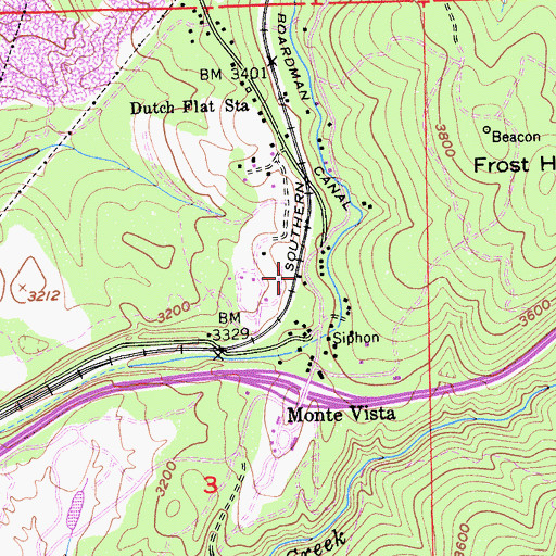 Topographic Map of Dutch Flat Station, CA